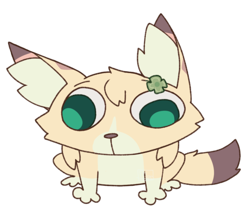 Art By Meo!! Kippy's fox form making a very dumb face. As though they're mentally on another plane of existance